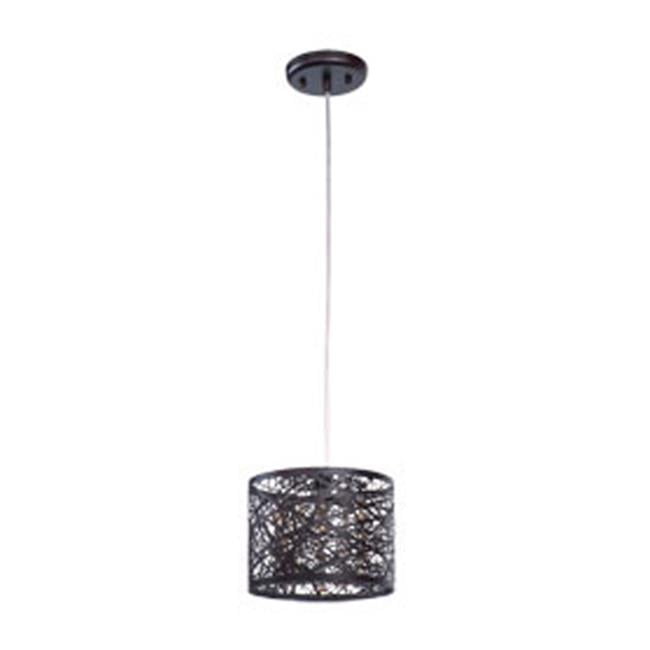 Inca Treasure 8" Bronze LED Mini Pendant with Cognac Glass