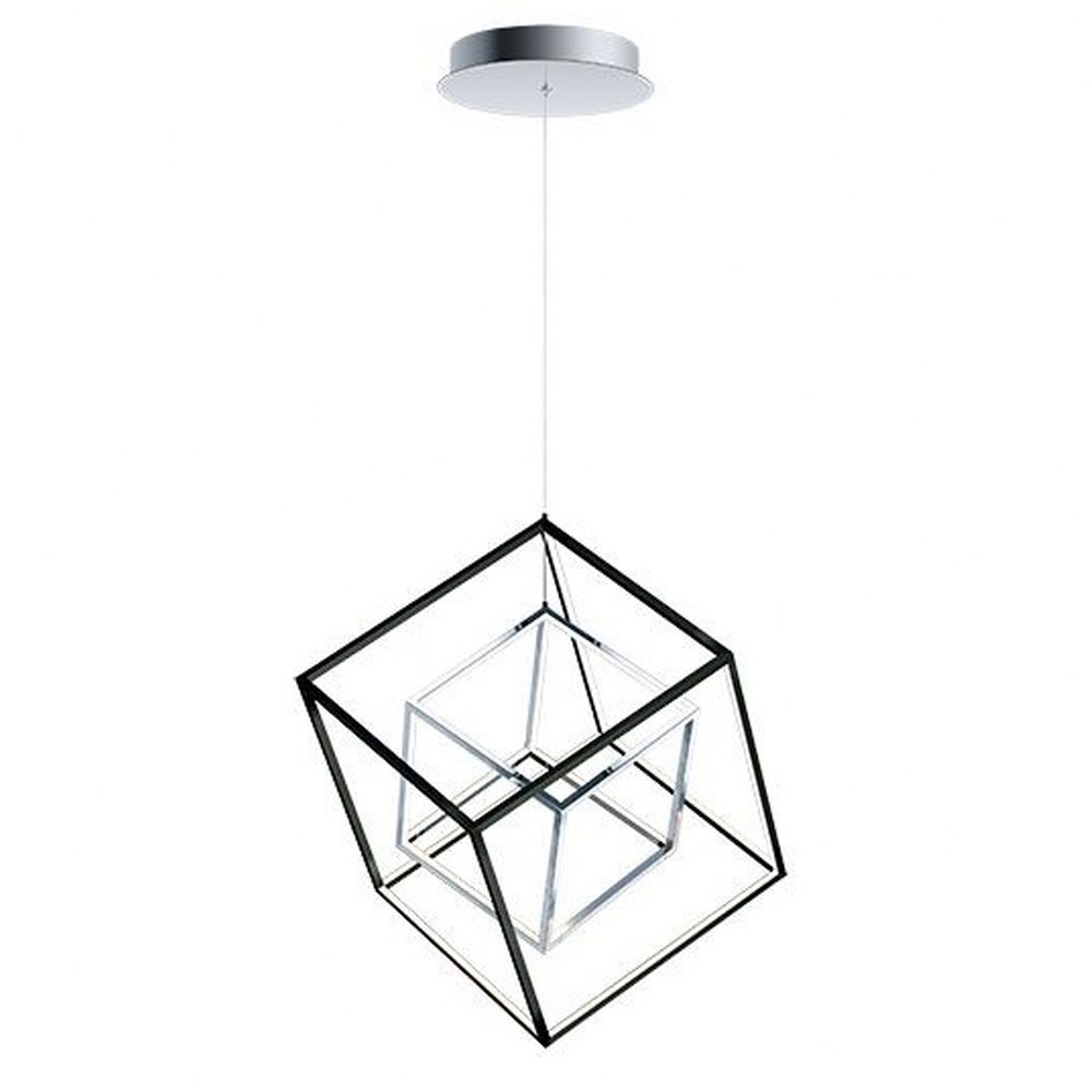 Morcent 4-Light 16-Inch Square Chrome Pendant - Walmart.com