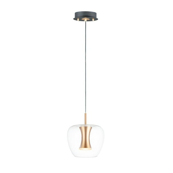 ET2 E24162-18BKGLD Newton LED Pendant Light 9W 3000K, Black / Gold