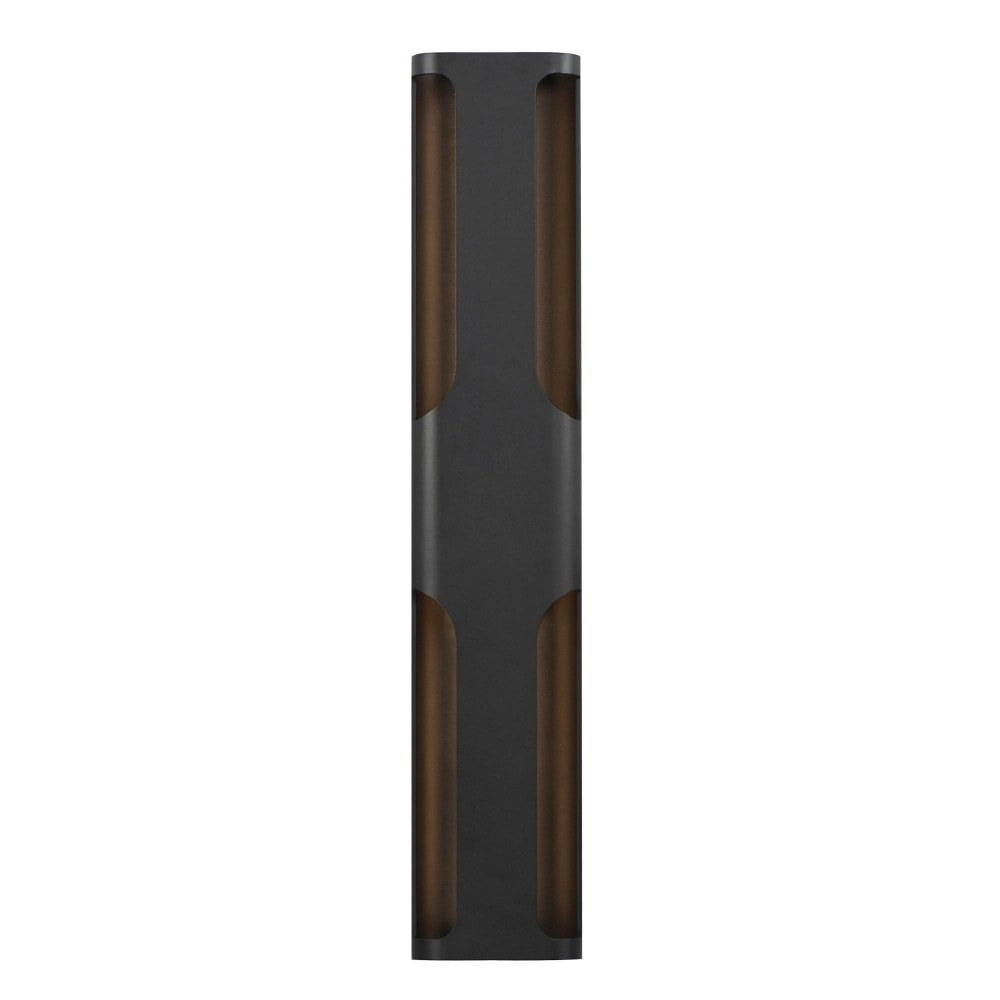 Tall Black Aluminum Dimmable LED Outdoor Wall Sconce