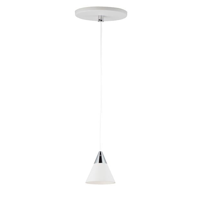 ET2 Lighting E25027-WTPC Micro 1-Light LED Pendant - White & Polised Chrome