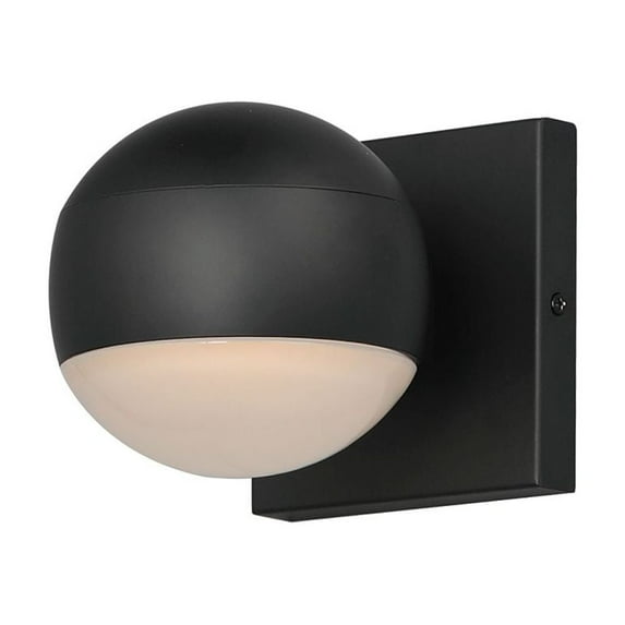 E30165-10BK ET2 Lighting Modular - 8W 1 LED Outdoor Wall Mount-5 Inches Tall and 5 Inches Wide