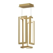 E21261-GLD-ET2 Lighting-Penrose - 23W 1 LED Pendant-18 Inches Tall and 7 Inches Wide-Gold Finish
