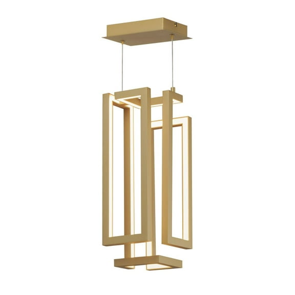 E21261-GLD-ET2 Lighting-Penrose - 23W 1 LED Pendant-18 Inches Tall and 7 Inches Wide-Gold Finish