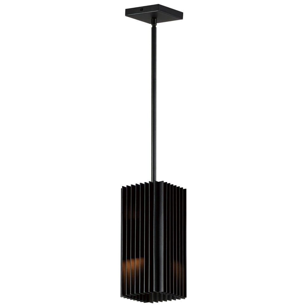 Matte Black Aluminum LED Indoor/Outdoor Pendant Light