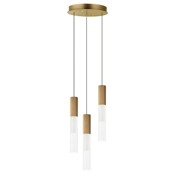 ET2 Lighting - Reeds - 15W 3 LED Pendant-17 Inches Tall and 11.75 Inches Wide