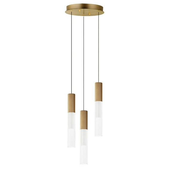 ET2 Lighting - Reeds - 15W 3 LED Pendant-17 Inches Tall and 11.75 Inches Wide