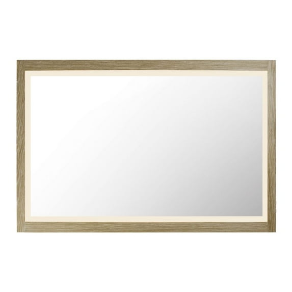 ET2 Lighting E42054-OK Sawyer 48 x 32 in. Framed LED Mirror - Oak