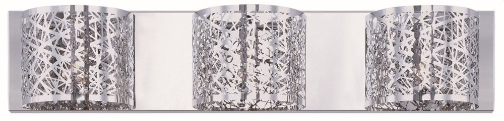 Polished Chrome 24" Steel 3-Light Wall Mount Fixture