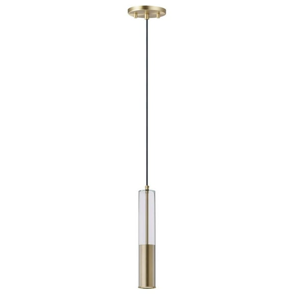 E11000-24SBR-ET2 Lighting-Torch - 14.75 Inch 7W 1 LED Pendant-Satin Brass Finish    -Traditional Installation