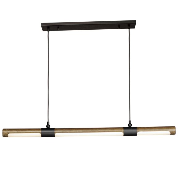 ET2 Rollo 1-Light LED Pendant - Antique Pecan / Black - E24946-APBK