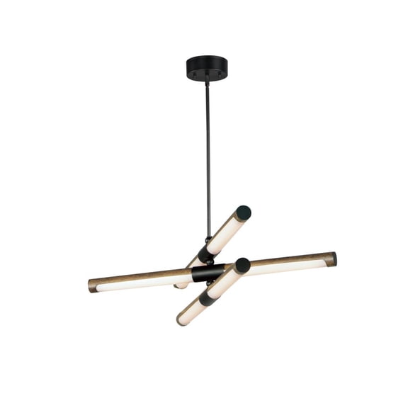 ET2 Rollo 6-Light LED Pendant - Antique Pecan / Black - E24943-APBK