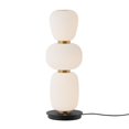 thumbnail image 1 of ET2 E25167-92BKGLD Soji-Single Satin White LED Pendant, Black & Gold, 1 of 4