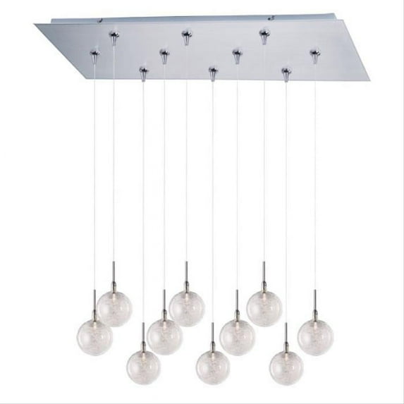 ET2 Starburst 10-Light RapidJack Pendant and Canopy - Satin Nickel - E93972-79SN