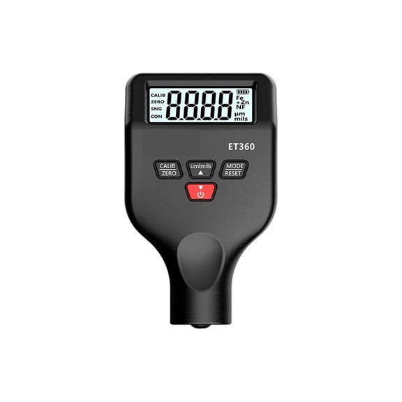 ET360 Thickness Gauges For Cars 0.1 Um Fe/NFe Fe+ Zn Auto Paintwork Probe Test Meter Portable Paint Thickness Meter ,High Precision