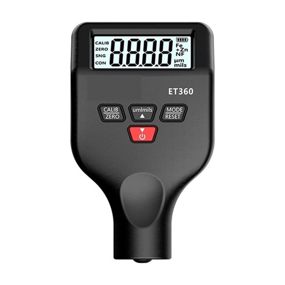 ET360 Thickness Gauges For Cars 0.1 Um Fe/NFe Fe+ Zn Auto Paintwork Probe Test Meter Portable Paint Thickness Meter