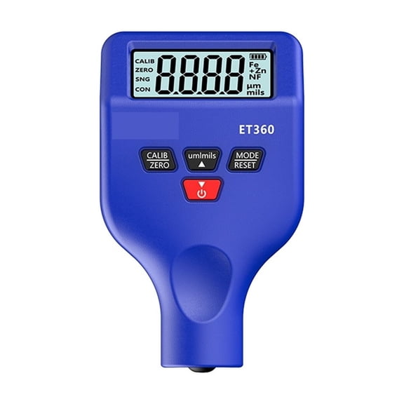 ET360 Thickness Gauges For Cars 0.1 Um Fe/NFe Fe+ Zn Auto Paintwork Probe Test Meter Portable Paint Thickness Meter