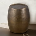 thumbnail image 1 of ET501 Modern Contemporary Aluminum material 21" Height End Table, Side Table with Glossy Hand Hammered Design Antique Gold, 1 of 2