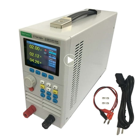 ET5410A+ Programmable DC Electronic Load Tester, 400W 0-150V 0-40A Battery Capacity Tester with CC/CV/CR/CP Modes, High Precision Power Supply Load Tester with LCD Display and USB Interface