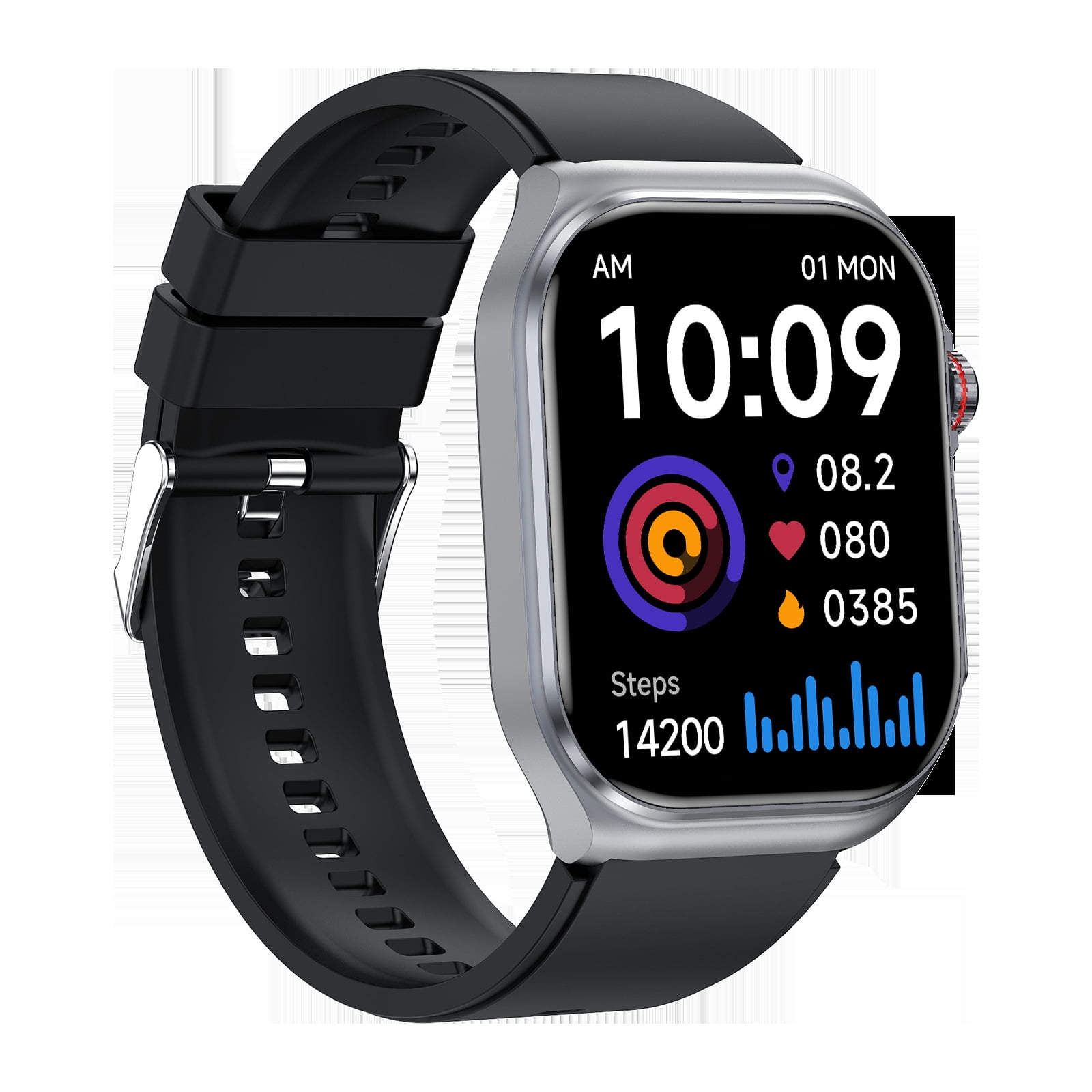 LAATIKUI ET585 smart watch Bluetooth GPS men and women sports mode 2.04-inch fitness exercise tracker answering/calling/smart reminder