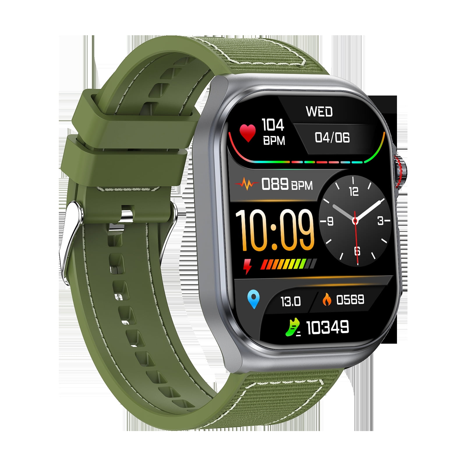 LAATIKUI ET585 smart watch Bluetooth GPS men and women sports mode 2.04-inch fitness exercise tracker answering/calling/smart reminder