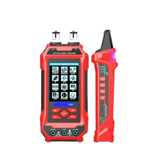ET636 ET638 Network Cable Tester 4in1 Multi-function Fiber Optical Power Meter Visual Fault Locator ,Accurate