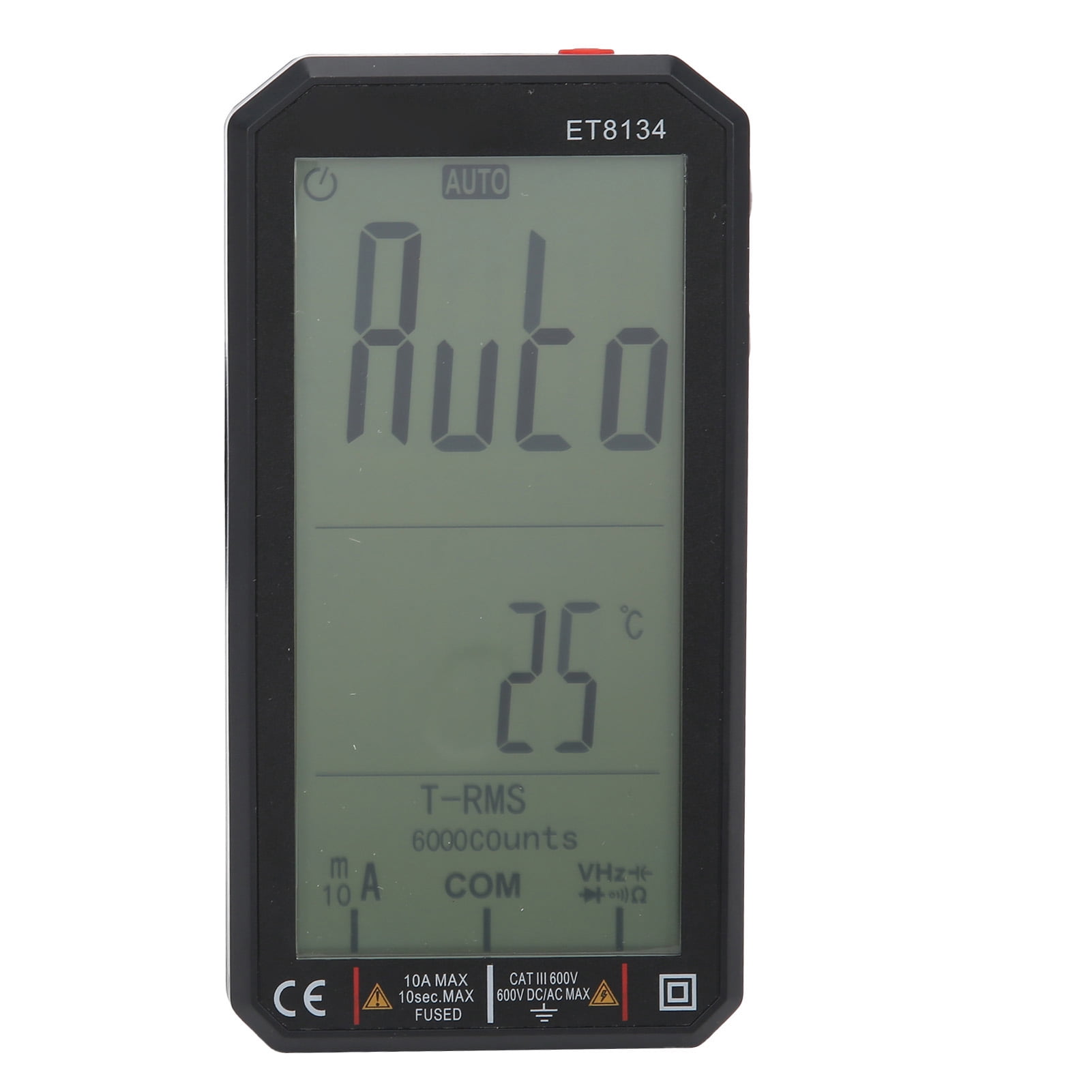 ET8134 Multi Function Multimeter LCD Automatic with Alarm 10A 600V