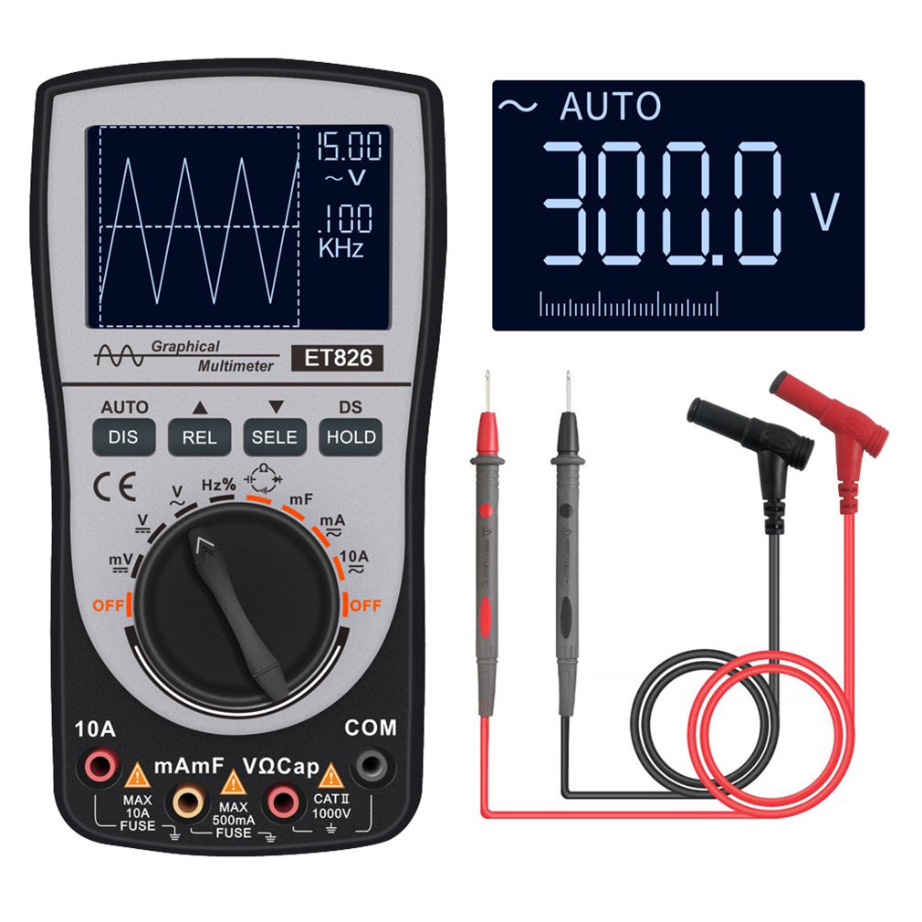 ET826 Digital Multimeter Auto Range Backlight Direct Current/AC Voltage Current Meter