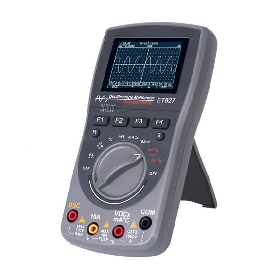 ET827 Digital Oscilloscope 40MHz Bandwidth 200 Msps Sampling Rate 2 in 1 Handheld Oscilloscope Multimeter ,Professional Designed