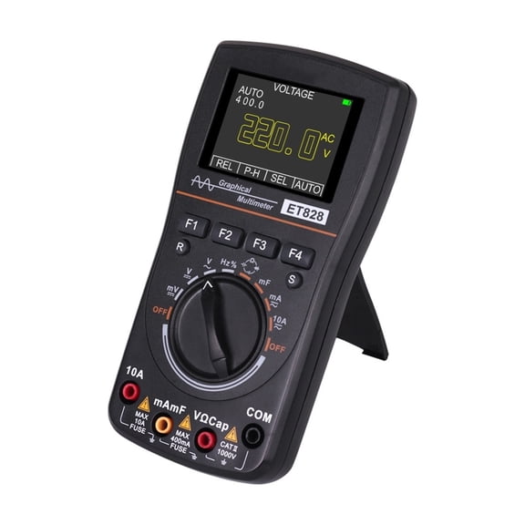 ET828 Portable Digital Oscilloscope Multimeter 2 In 1 Color Voltmeter Ammeter Waveform Capture For DIY Electric Repair ,Professional Designed