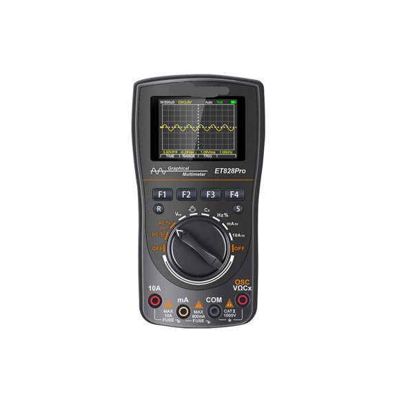 ET828Pro 6000Counts 2 In1 Oscilloscope Multimeter Signal Generator