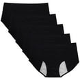 thumbnail image 1 of ETAOLINE Women's Period Underwear Leak Proof Postpartum Panties Menstrual Briefs Protective Hipster，5 Packs, 1 of 5
