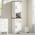 ETASE Tall Bathroom Cabinet with Adjustable Shelves & Paper Holders ...