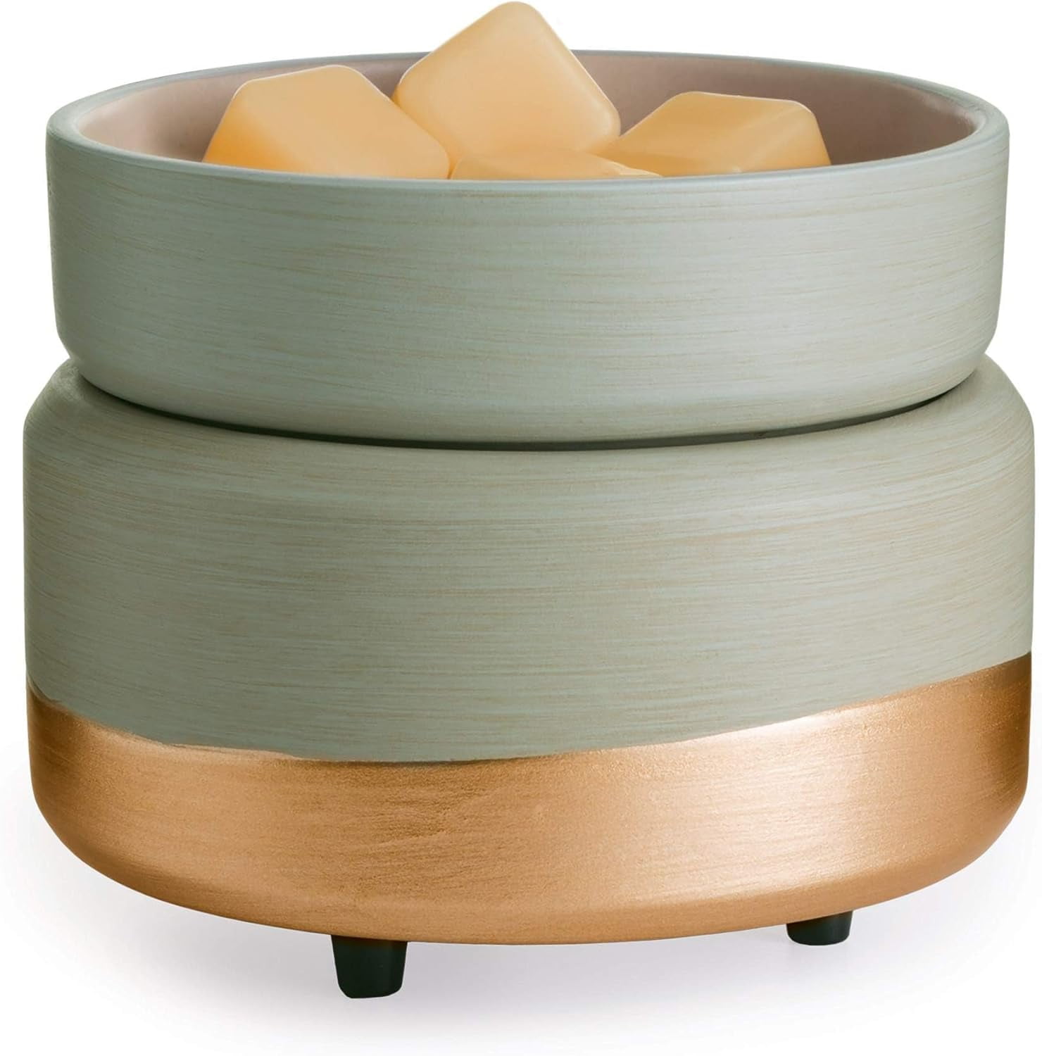 ETC 2-in-1 Candle and Fragrance Warmer for Warming Scented Candles or Wax Melts and Tarts with to Freshen Room, Midas