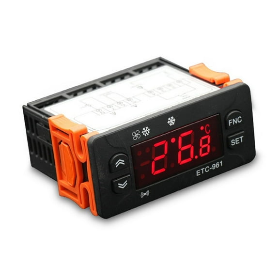 ETC-961 Mini Temperature Controller, Microcomputer Digital Thermostat ,Refrigeration Alarm NTC Sensor Temperature Regulator ,Easy to Install