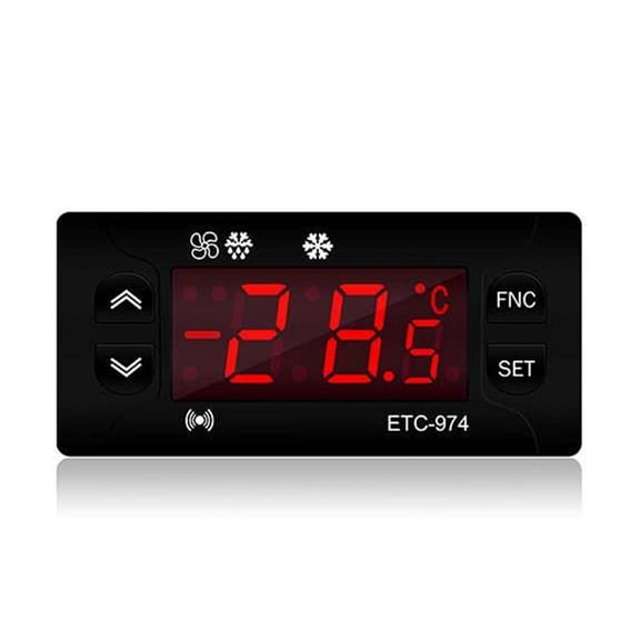 ETC-974 Temperature Controller with & PTC Probes - Dual Sensor Thermoregulator for Refrigerator