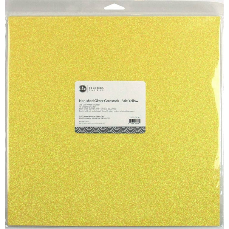 Yellow Glitter Cardstock 5/10/20pk