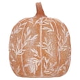 thumbnail image 1 of Large Etched Leaf Resin Pumpkin Decoration, Orange and White, 8", Fall by Way To Celebrate, 1 of 6