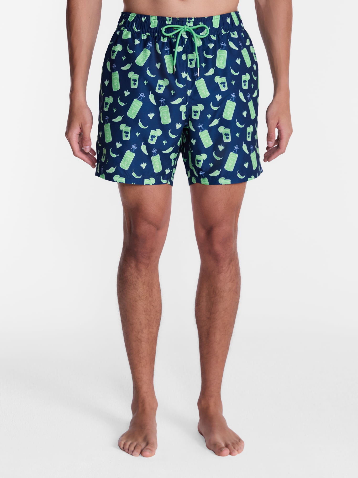 Party Sharks Men's Swim Trunks, 6.5" Inseam, Sizes S-XL