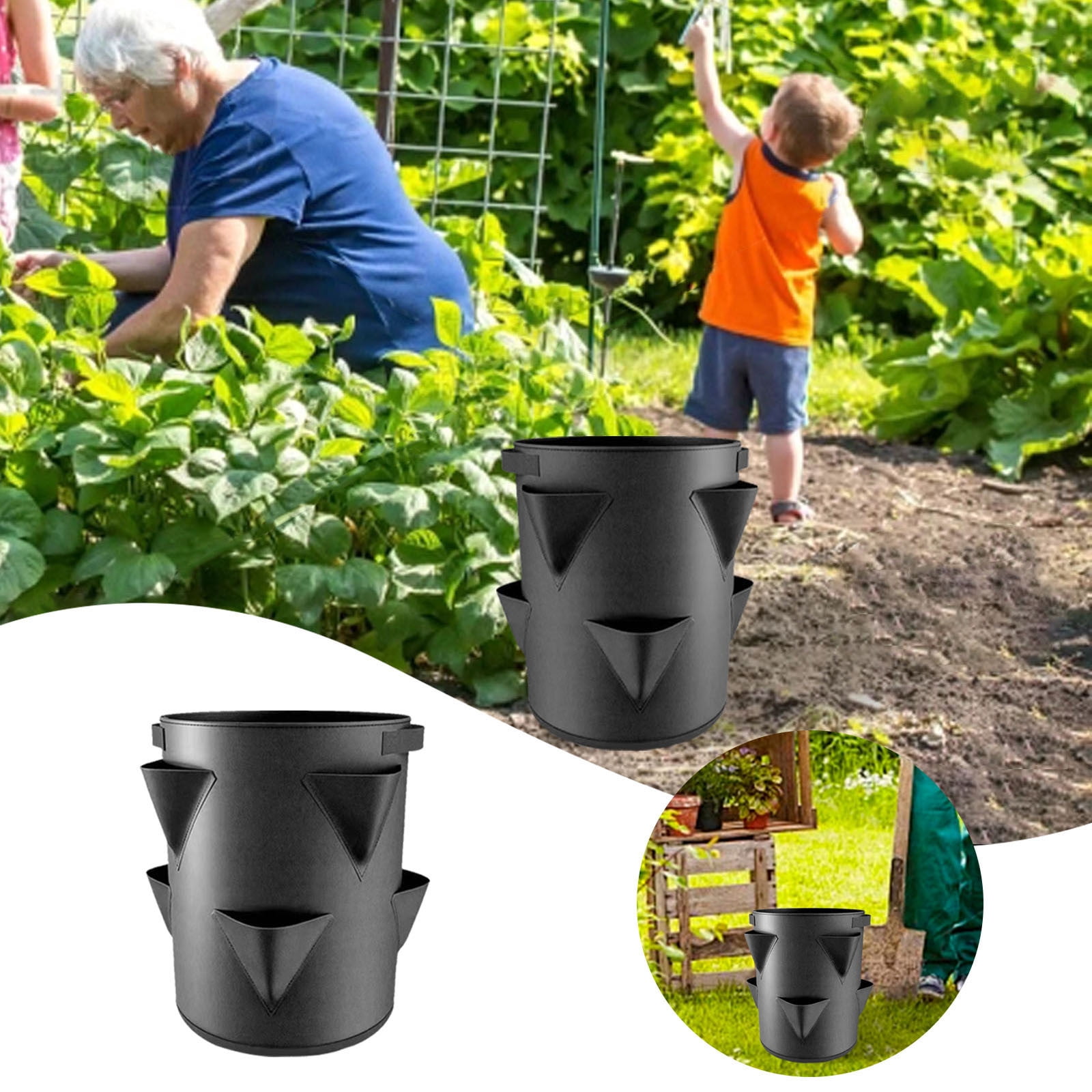 ETCONEN Gallon Grow Bags Heavy Duty 300G Thickened Nonwoven Plant ...