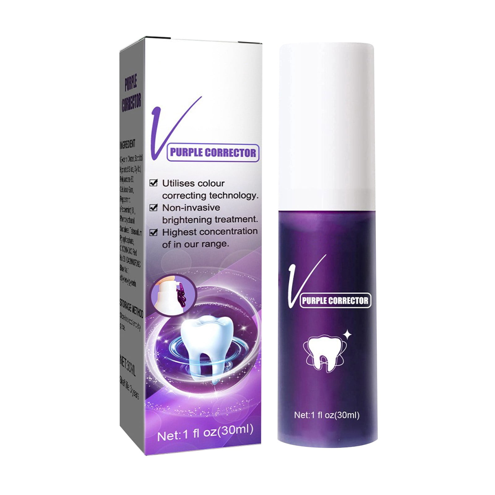 ETCONE Purple Toothpaste for Teeth , Purple Teeth Toothpaste, Tooth ...