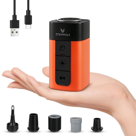 ETENWOLF Air Pump for Inflatables with 3200 mAh Battery, 2X Faster Inflation & Deflation, 4.5 kPa Mini Electric Air Pump for Air Mattresses, Pool Floats, Vacuum Storage Bags