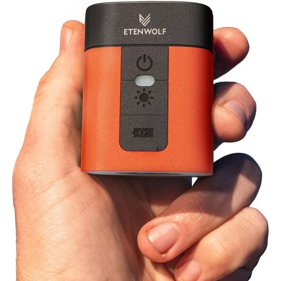 ETENWOLF Mini Electric Air Pump for Inflatables,with 2600 mAh Battery & Camping Light,Ultra-Fast USB Rechargeable Inflate Deflate Pump for Mattress