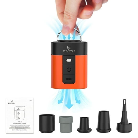 ETENWOLF Electric Air Pump , Camping  Inflator Deflator ,Outdoor Pump for Pool Floats Sleeping Pads(No light)