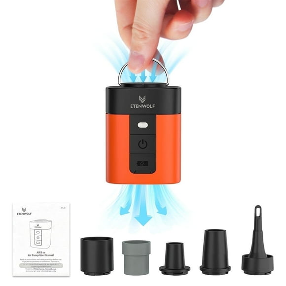 ETENWOLF Electric Air Pump , Camping Inflator Deflator ,Outdoor Pump for Pool Floats Sleeping Pads(No light)
