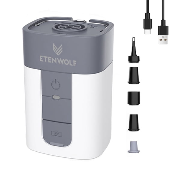 ETENWOLF Air Pump for Inflatables with 5200 mAh Battery, 4X Faster Inflation & Deflation, 4.5 kPa Electric Air Pump for Air Mattresses, Vacuum Storage Bags