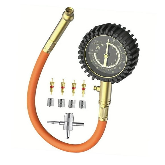 ETENWOLF Tire Pressure Gauge 100 PSI, ANSI B40. 1 Grade A Accurate Tire Gauges for Tire Pressure with Large Glow Dial, Air Pressure Gauge for Tires