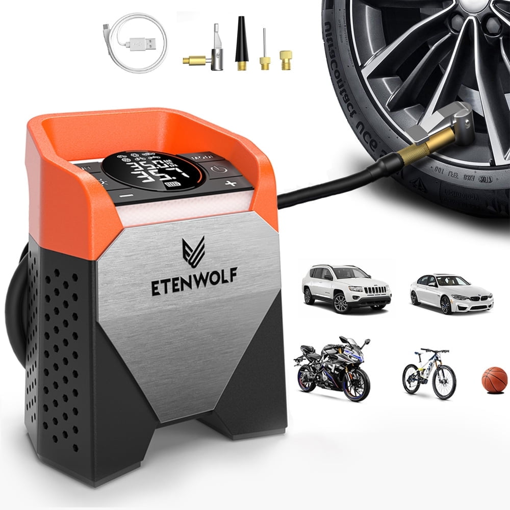 ETENWOLF Tire Inflator Portable Air Compressor, 160PSI &15600mAh