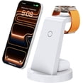 thumbnail image 1 of ETEPEHI 3 in 1 Charging Station Compatible for iPhone iWatch & AirPods, White, 1 of 7
