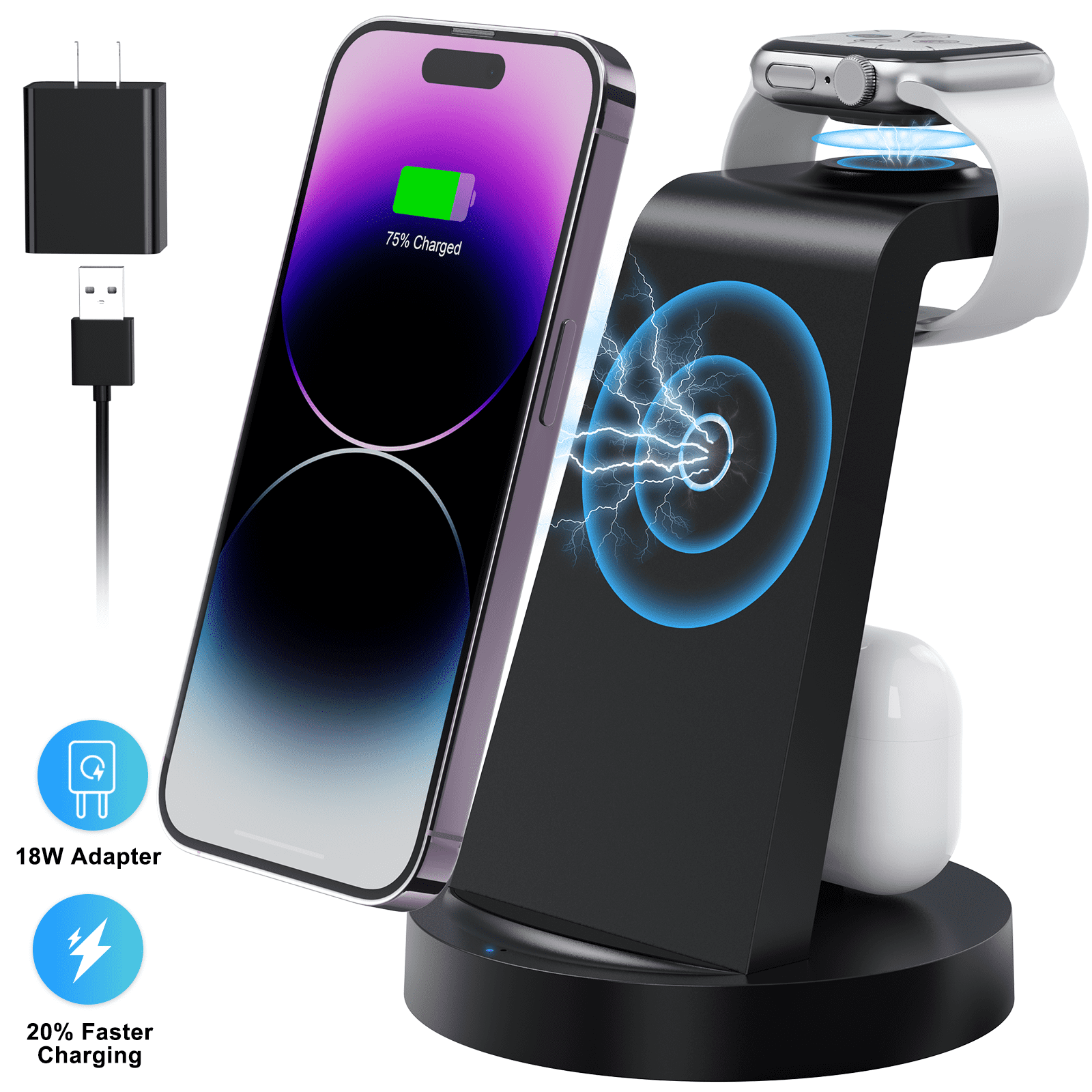 Save 9.6 on ETEPEHI 3 in 1 Charging Station for iPhone @ Walmart Save 9.6 on ETEPEHI 3 in 1 Charging Station for iPhone @ Walmart